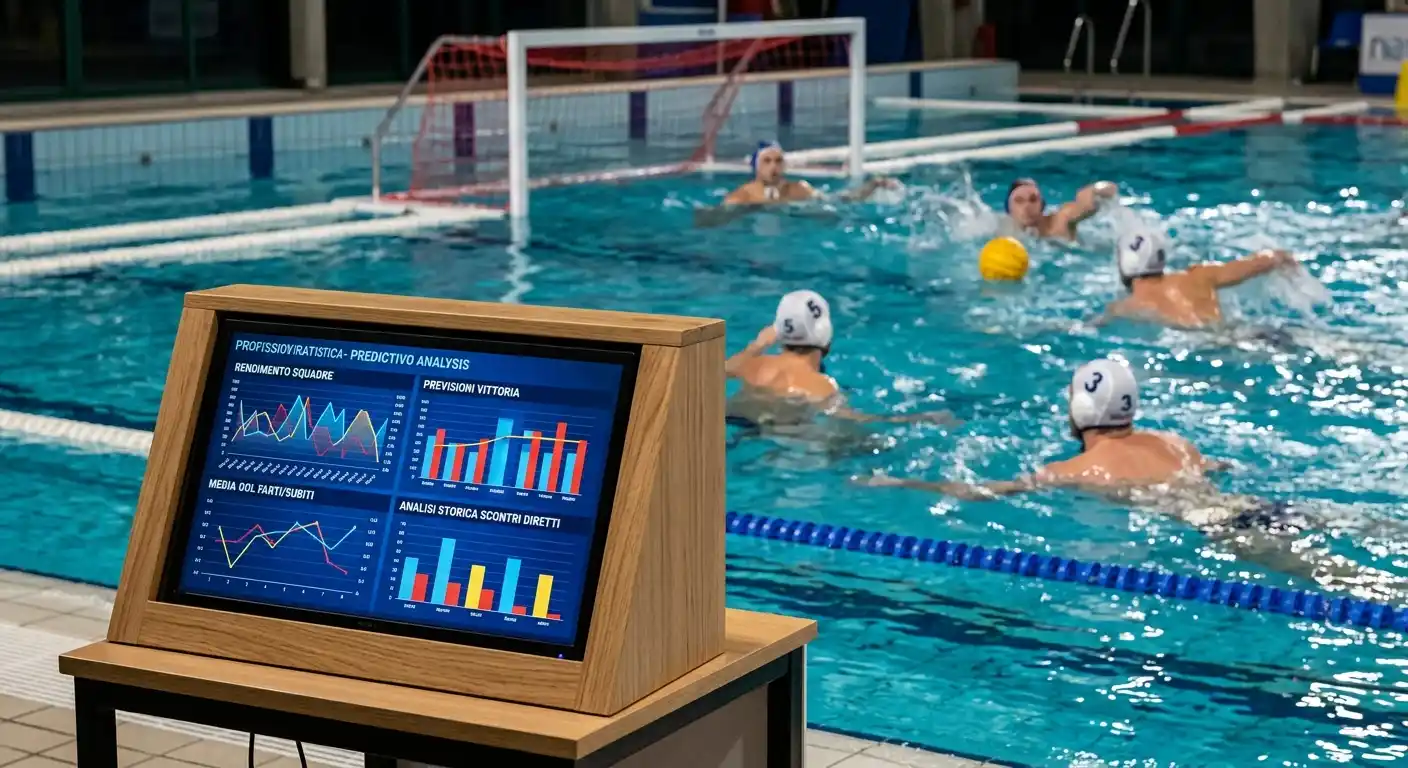 Grafici statistici di rendimento delle squadre di pallanuoto per pronostici